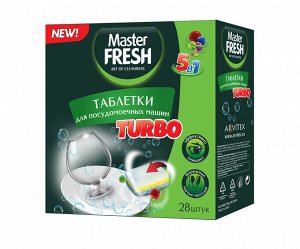 Master Fresh таблетки для посудомоечных машин Turbo 28 шт