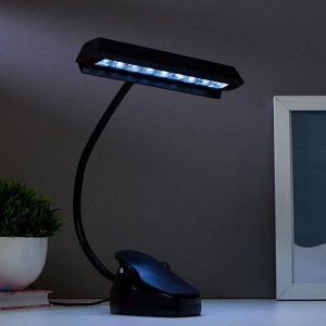 Лампа настольная 16039/1 LED 1.5Вт от батареек 3АА USB черный 21х9.5х34см