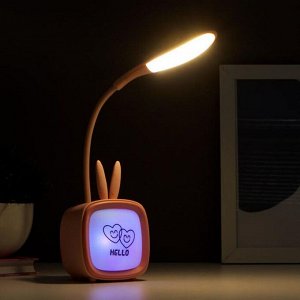 RISALUX Лампа настольная с RGB подсветкой 1668/1 8хLED 1,5Вт USB АКБ МИКС 6х8х33 см