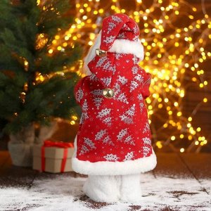 Дед Мороз "В красной шубке в ёлочках с подарками" двигается, 20х40 см