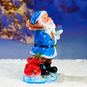 Фигурка "Дед мороз малый" синий 22х34см