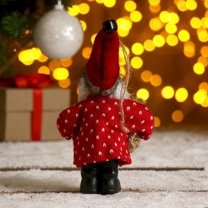 Дед Мороз "В красном с мешком" 10*14 см