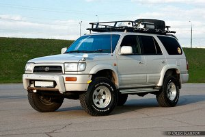 Ковры салонные 3D Toyota Hilux Surf 185 (с задней печкой) (1995 - 2002) правый руль