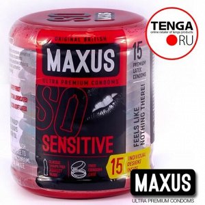 MAXUS Sensitive condoms. Презервативы Ультратонкие 15 шт.