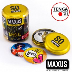 MAXUS Special condoms. Презервативы Точечно-ребристые 15 шт.