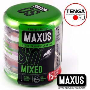 MAXUS Mixed condoms. Презервативы 15 шт.