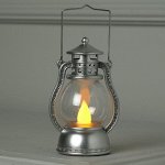 Фигура световая &quot;Фонарь серебристый&quot;, 12х6х8 см, от бат. 3хLR44, Т/БЕЛЫЙ