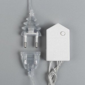 Гирлянда «Занавес» 1.5 x 1 м, IP20, прозрачная нить, 180 LED, свечение белое, 8 режимов, 220 В
