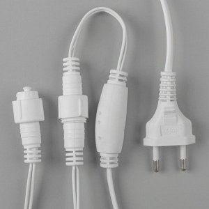 Гирлянда «Бахрома» 3 ? 0.6 м, IP44, УМС, белая нить, 160 SMD-LED, свечение мульти, 220 В
