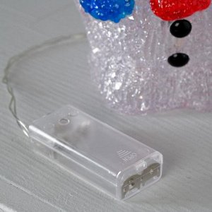 Светодиодная фигура «Снеговик» 11 ? 22 ? 11 см, акрил, 24 LED, батарейки ААх2 (не в комплекте), свечение белое
