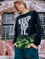 Фуфайка (футболка) модель &quot;лонгслив&quot; д/мал Juno CRAZY GETUP черный