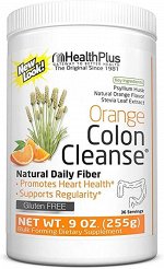 Health Plus, &quot;Чистка кишечника&quot;, средство для чистки толстого кишечника, с освежающим апельсиновым вкусом,  (255 г)