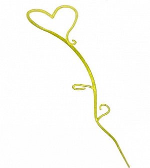 Держатель для Орхидей Сердце Жёлтый Н-55/335 (Пластик)