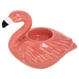 Подсвечник Фламинго Розовый керамика 12,8*8,5*10,5см YQ59372