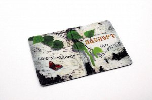 Обложка для паспорта Берегу родину 13,7*9,6см 532249 пластик
