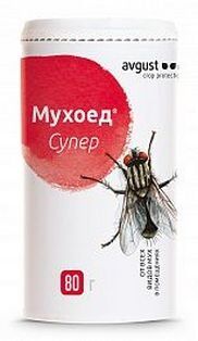 Мухоед СУПЕР 80гр (1/48шт) для уничтож всех видов мух в летнипомещ