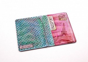 Обложка для паспорта В горошек 13,7*9,6см 640637 пластик