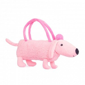 Собачка-сумочка розовая, 35 см