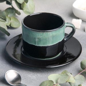 Чайная пара Verde notte: чашка 200 мл, блюдце d=15,5 см