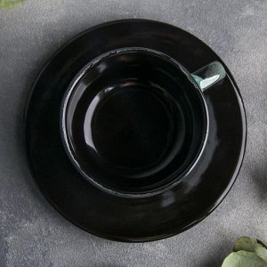 Чайная пара Verde notte, чашка 200 мл, блюдце d=15,5 см