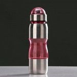 Бутылка для воды 650 мл, велосипедная, с поильником, микс, 8х24.5 см