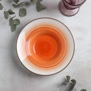 Тарелка для пасты Доляна «Космос», 150 мл, d=21 см, цвет оранжевый