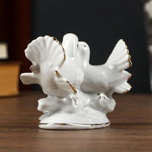 Сувенир "2 белых голубя" со стразами 9х12 см