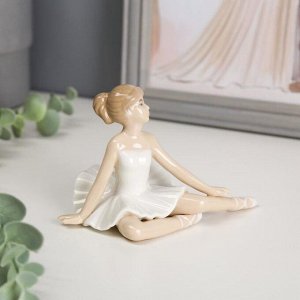 Сувенир керамика "Балерина в белой пачке" 8х12,4х7,3 см