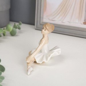 Сувенир керамика "Балерина в белой пачке" 8х12,4х7,3 см