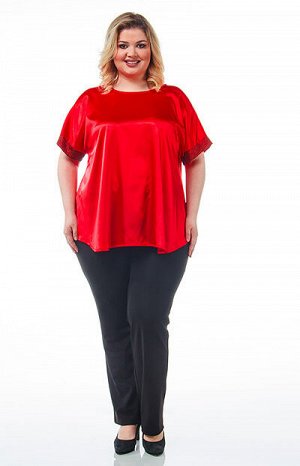 3066 блуза красный; Пэ/атлас; Шикарный выбор! Атласная блуза свободного покроя, слегка расширенная книзу. Элегантная отделка с блеском в тон цвета атласа. С брюками или юбкой – эффект гарантирован!
  