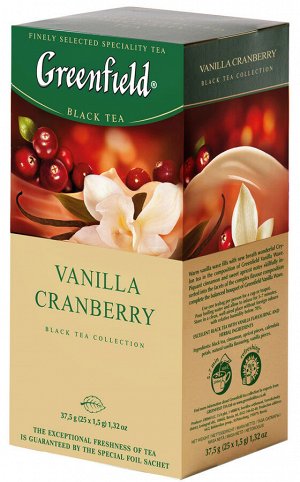 Чай Гринфилд Vanilla cranberry 25 пак