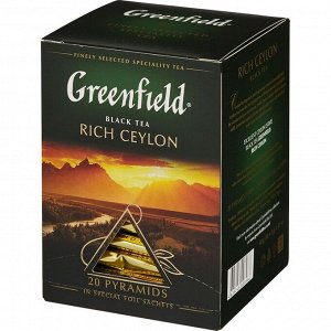 Чай Гринфилд в пирамидках Rich Ceylon 20 пак