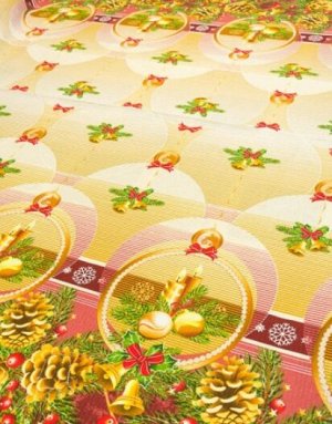 Вафельная ткань "Новогодний вечер" шир.1.5 м, хлопок-100%