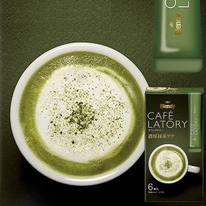 AGF CAFE LATORY Чай зеленый LATTE, растворимый, стик (7 х 12гр)