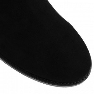 Замшевые ботфорты на низком каблуке. Модель 1257 н евро замша (зима)