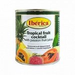 Тропический фруктовый коктейль с соком маракуйи &quot;Иберика&quot;, 435мл,ж/б, ключ