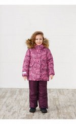 Хирви Костюм утепленный для девочки бордовый