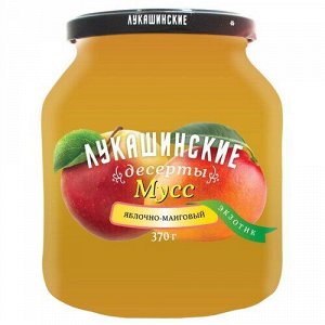 Мусс "Лукашинские" яблочно-манговый Экзотик, 370г
