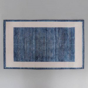Коврик Доляна «По домашнему» , 60x100 см, цвет синий