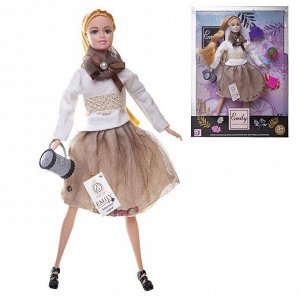 Кукла ABtoys Emily Модница с клатчем, глобусом и аксессуарами 30см175