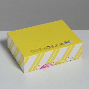 Складная коробка подарочная «С Днём рождения!», 16.5 ? 12.5 ? 5 см