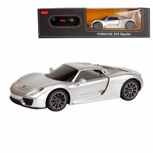 71400S Машинка на радиоуправлении RASTAR PORSCHE 918 Spyder, серебряный 27MHZ 1:24