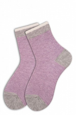 Детские носки сиреневый/серый