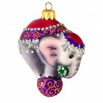 Елочная игрушка из стекла Слон