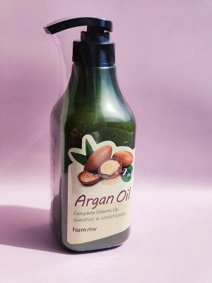 FarmStay Argan Oil Complete Volume Up Shampoo & Conditioner Шампунь-кондиционер с aргановым маслом 530 мл