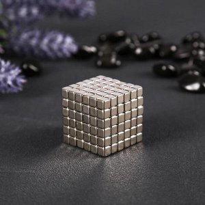 Антистресс магнит "Неокуб" 216 кубиков 0,4х0,4х0,4 см (серебро)