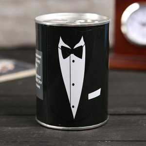 Сувенирная банка «Агент 007», внутри галстук-бабочка