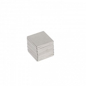 Неодимовый магнит REXANT, прямоугольник 10х10х1 мм, сцепление 0.6 кг, 10 шт