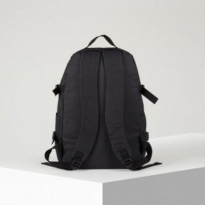 Рюкзак молодёжный, классический, отдел на молнии, наружный карман, цвет чёрный