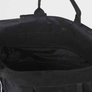 Рюкзак-сумка, отдел на молнии, 2 боковых кармана, цвет чёрный